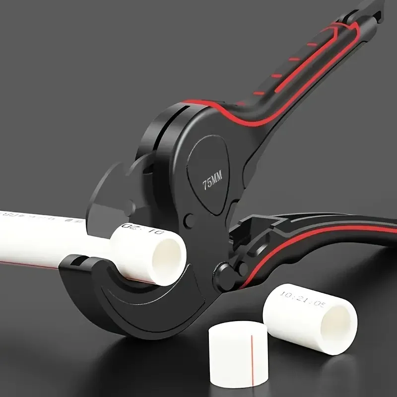 Ratchet Scissors for Cutting PVC/PU/PP/PE Hoses with Aluminum Alloy Body Heavy Professional Pipe Cutte Pipe Cutter