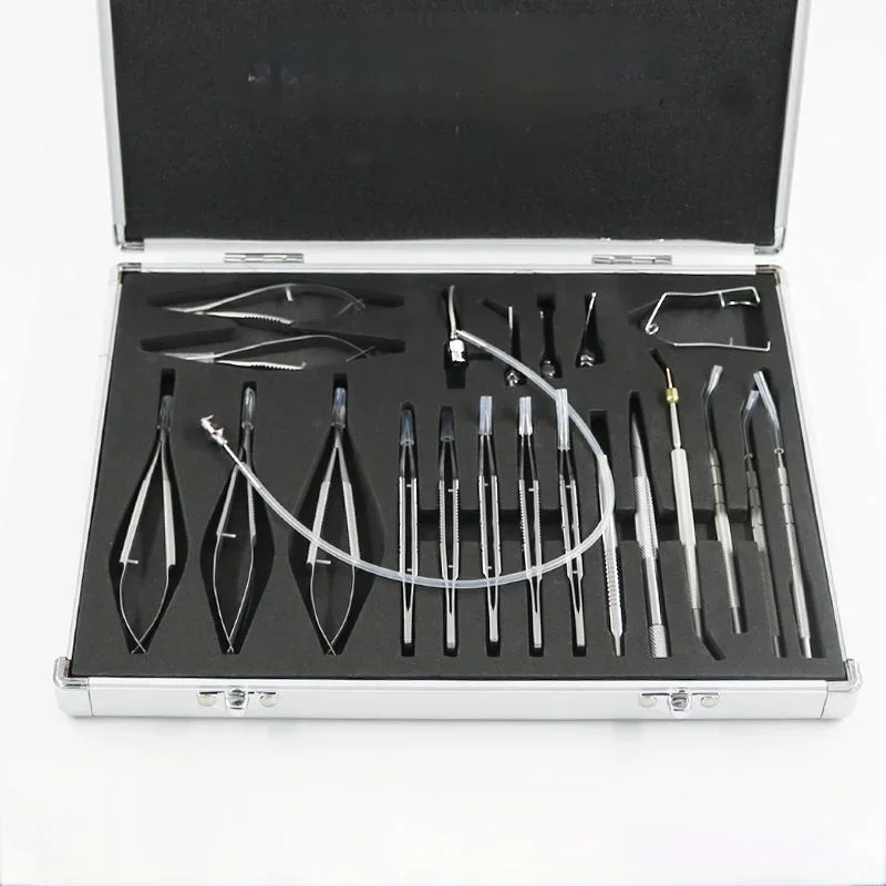 Ophthalmic Surgery Kit  Stainless steel  21 pieces Cataract  Set for eye surgery intraocular lenses