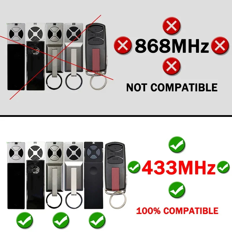 LiftMaster Chamberlain TX2EV TX4UNI TX2REV Garagentor-Fernbedienung, Garagentoröffner, Sender, 433 MHz, Rolling Code
