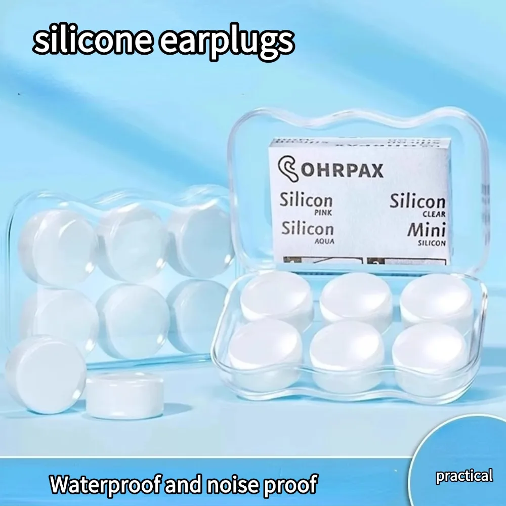 Molded Soft Silicone Earplugs Waterproof and Noise Reducing Earplugs Comfortable Painless Sleep Sound Insulation Ear Protection