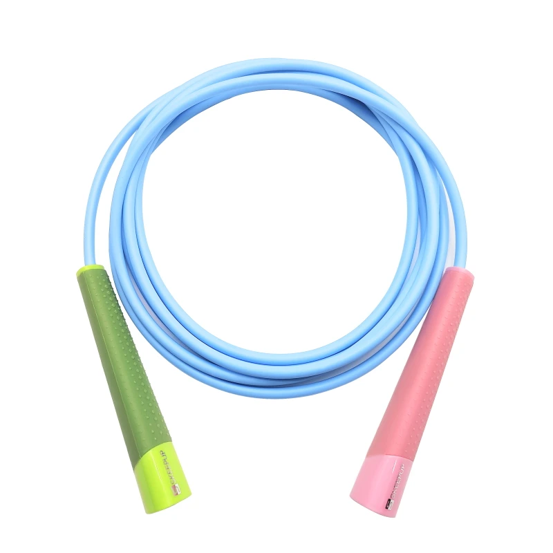 Anti slid rubber coat 12cm handle PVC tpu diameter chagne jump skip rope crossfit fitness skipping