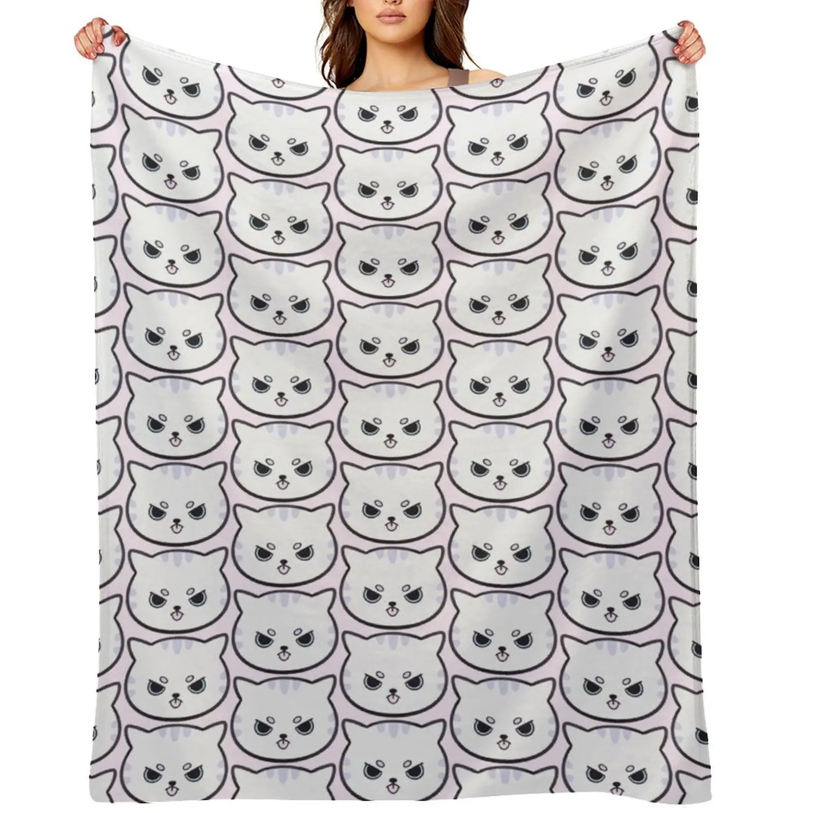 Grumpy Monday Kitty Nikury Throw Blanket Luxury St christmas gifts Picnic Bed Fashionable Blankets