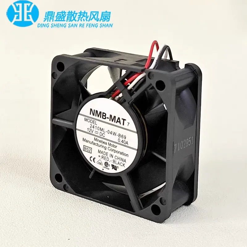 Original 6CM 60 * 60 * 25MM 12V 0.40A Dual Ball Case Power Cooling Fan 2410ML-04W-B69