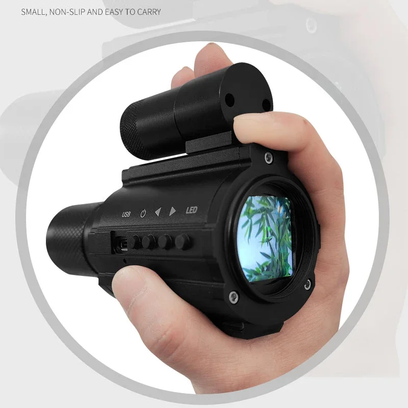 Imagem -02 - Telescópio Monocular Tático de Vida Selvagem Montado na Cabeça 850nm Visão Noturna Infravermelha hd 1080p Zoom 3x para Caça T03a