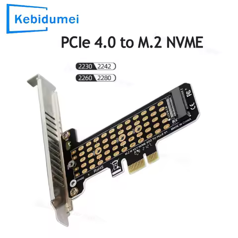 PCIE to NVME SSD Adapter PCIe 4.0/3.0 X1 x1 X4 x8 x16 to M.2 M Key Expansion Card Riser for 2230 2242 2260 2280 M2 SSD Hard Disk