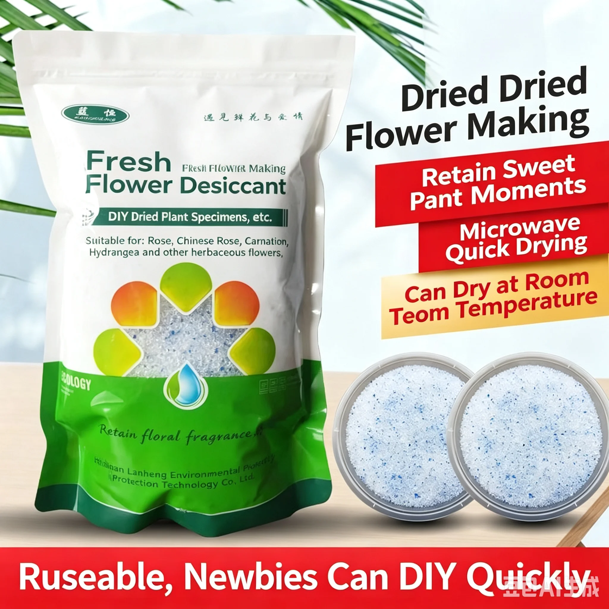 1000g Herbarium Moisture Absorbers Reusable Silica Gel Sand Desiccant Reuse Fit Flower Drying DIY Craft Supplies Household