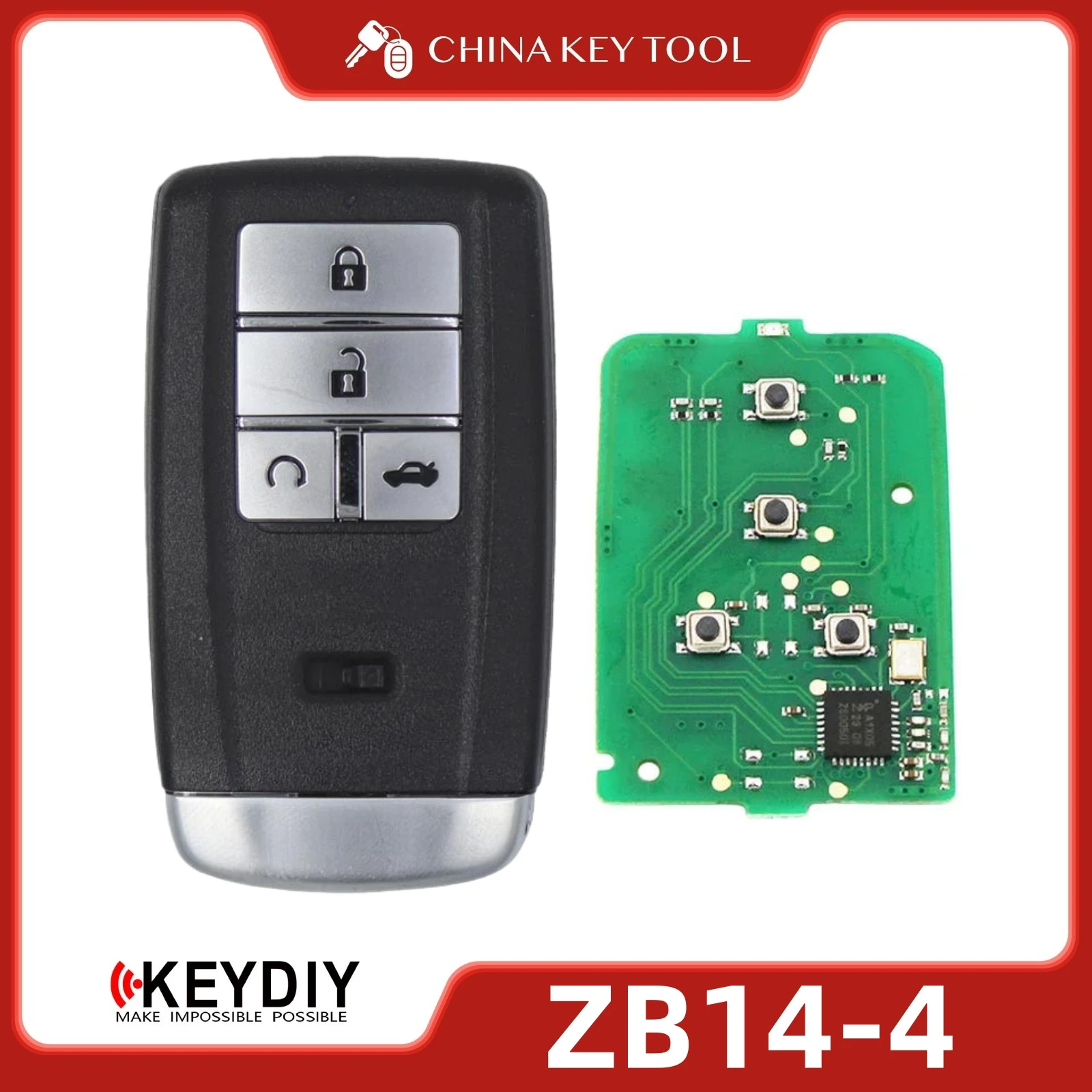 KEYDIY KD ZB14-4 Universal Smart Remote Key 4 Buttons Compatible with Honda Type