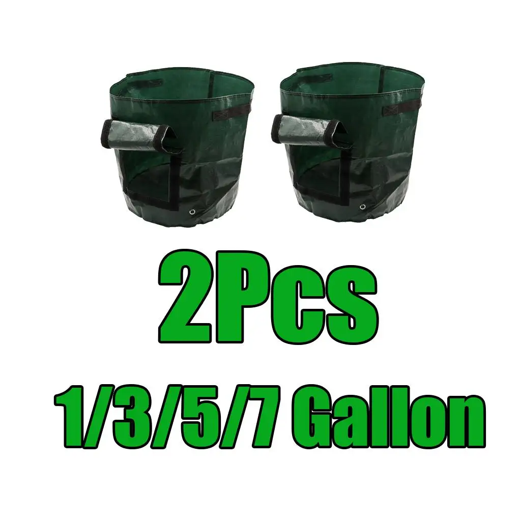 2Pcs Garden Potato Bags Planter With Access Flap Radish Sturdy