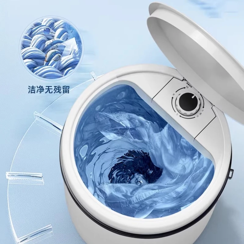

New Style Mini Semi-Automatic Single Tub Washer, Home-Use Wash & Spin Combo Perfect For Baby Clothes, Underwear And Socks