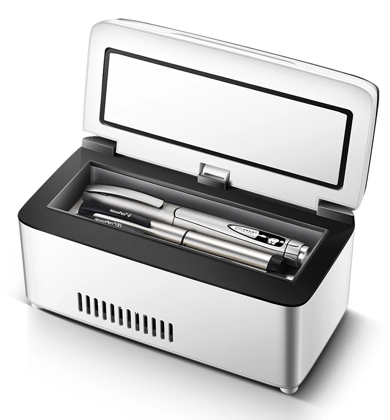10400mAh Hoge Capaciteit Mini Koelkast Insuline Pillendoos Dispenser 0-18 Graden Gekoeld USB Oplaadbare Gekoelde Incubator