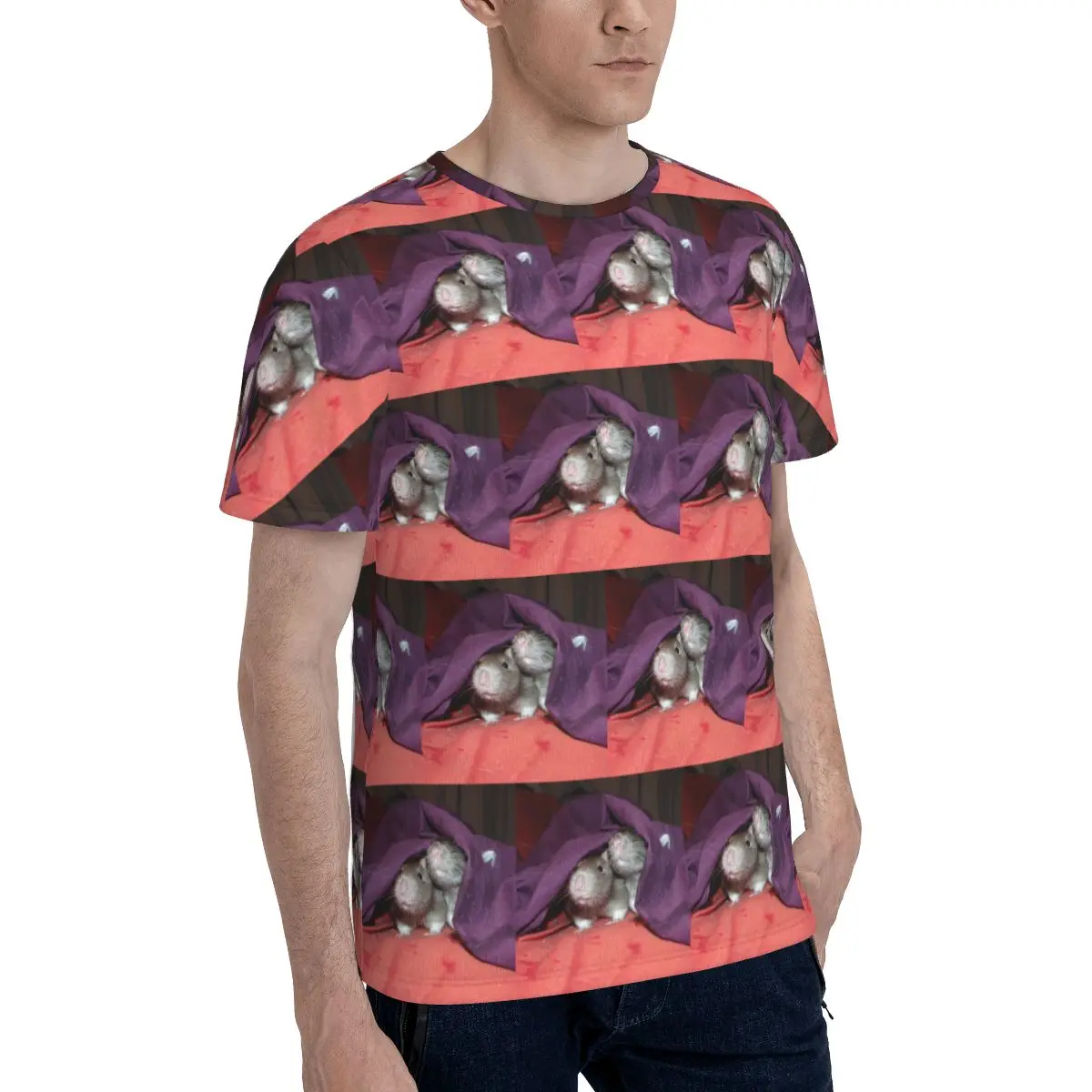 Hidden Rats T-Shirt for Men Cotton T Shirts Men's Short Sleeve Round Neck Summer Clothes Tops
