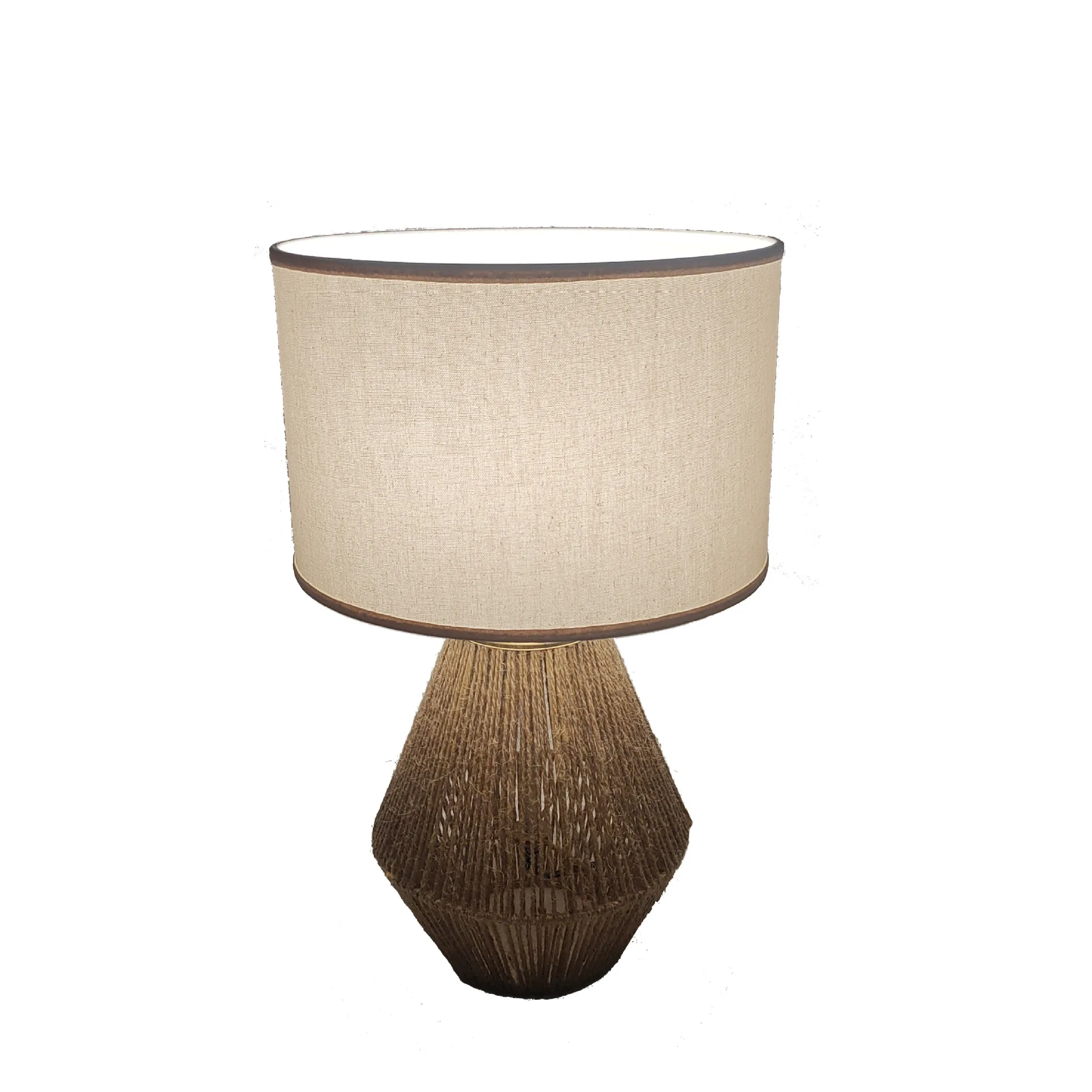 Hand Woven Table Lamp Shade Hemp Rope Japanese Retro Style Atmosphere Designer Modern Simple Creative Desk Lamp Cover