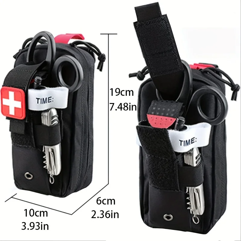 Kit di pronto soccorso Medical EDC Pouch Tactical MOLLE borsa medica per esterni forbici per laccio emostatico marsupio porta laccio emostatico 1000D