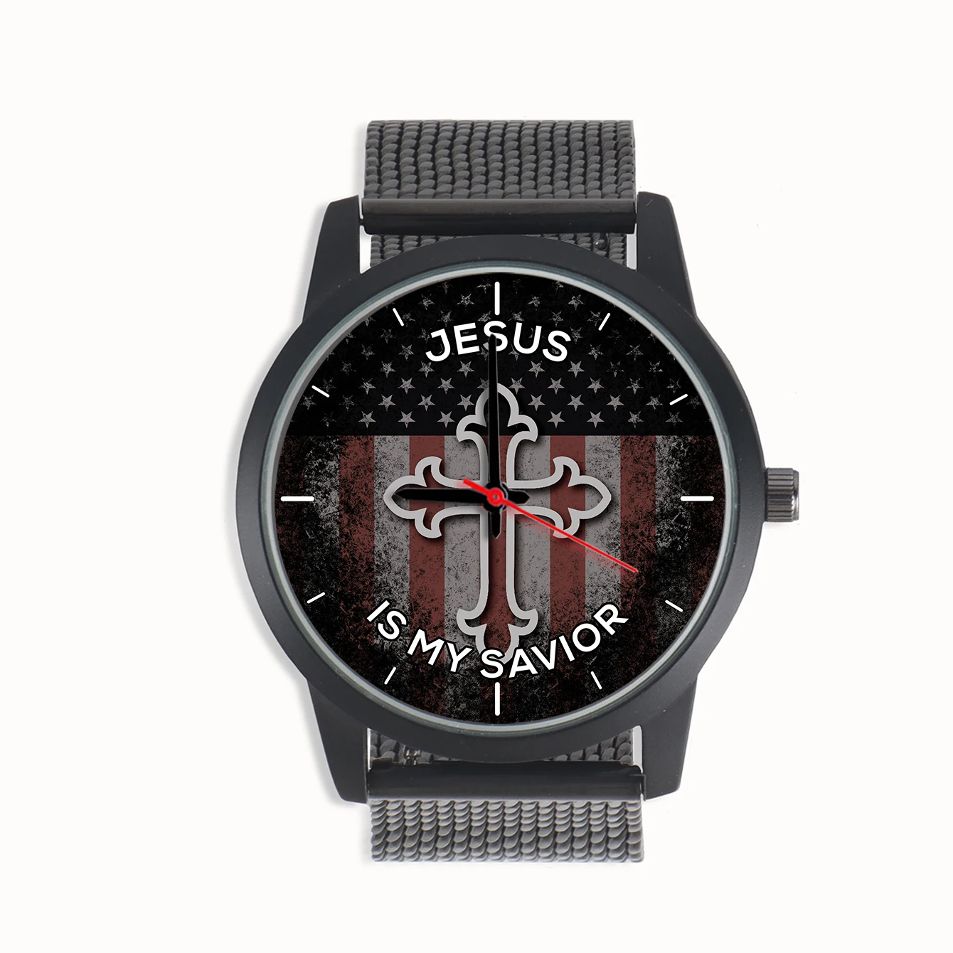 Factory Store Jesus Cross Design Christianity Savior Style Souvenir Gifts for Christian Nom Men's Battery Quartz Wrist Watch