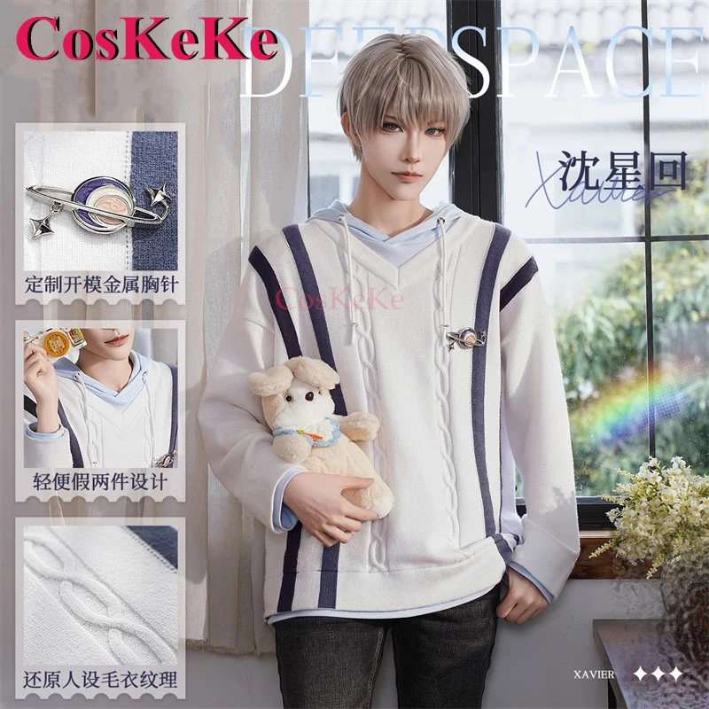 

CosKeKe Xavier Cosplay Costume Game Love And Deepspace Pleasant Time Fashion Handsome Hoodie Activity Party Role Play Clothing