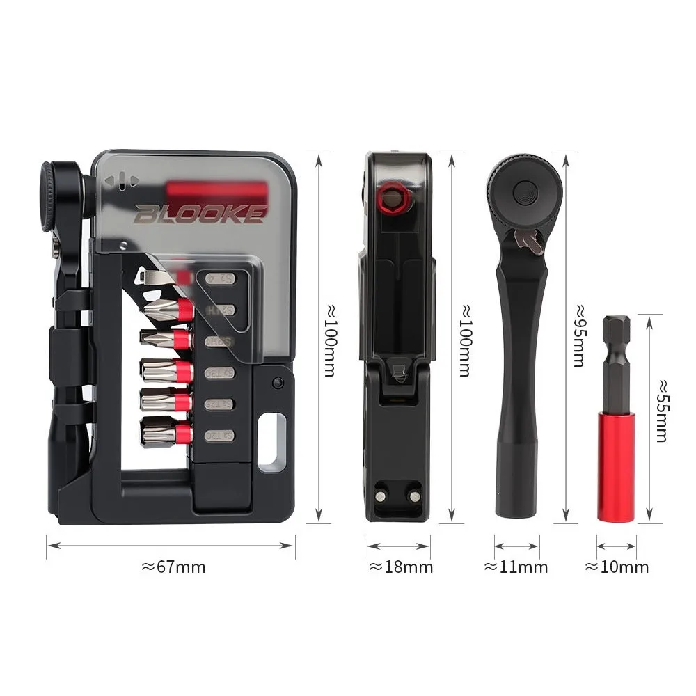 

12 в 1 складной велосипедный многофункциональный инструмент, велосипедный ключ с трещоткой, набор шестигранных ключей, портативный компактный многофункциональный инструмент, детали инструментов для ремонта велосипеда