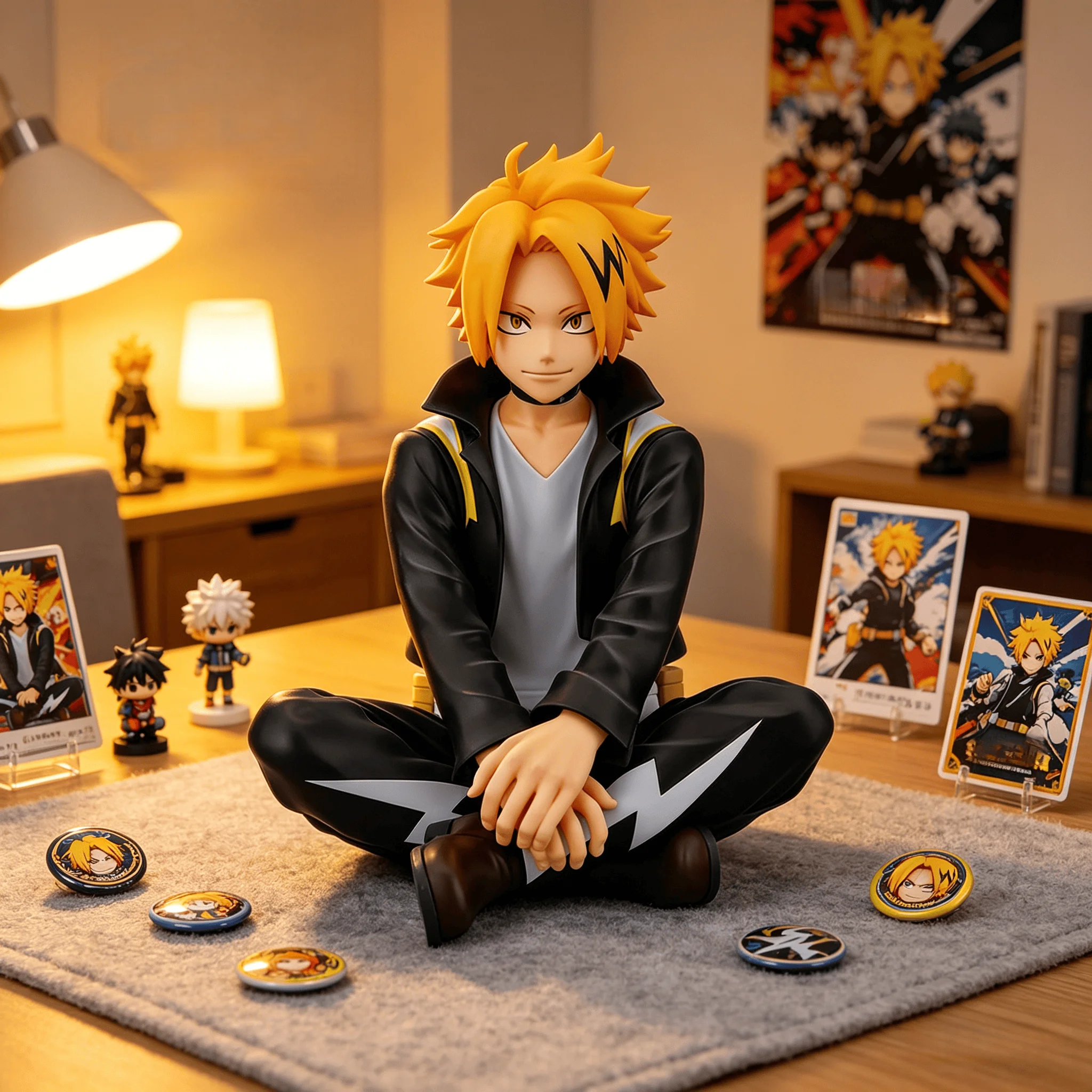 

10cm Anime Kaminari Denki Figure MHA Action Figures PVC Anime Figurine Kaminari Denki Statue Model Toys Collection Gifts For Boy