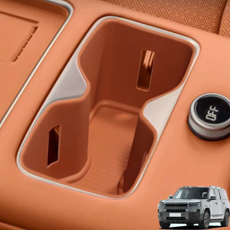 For BYD Ti7 Equation Leopard Ti7 2025-2027 Car Central Console Water Cup Silicone Anti-slip Protection Pad Interior Accessories