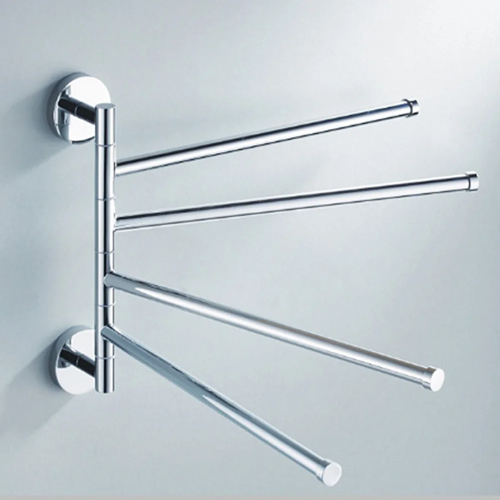

1Pcs Bathroom Towel Rack Stainless Steel Anti Scratch Holder for Bath Kitchen Space Saver Organizing Solution Silver
