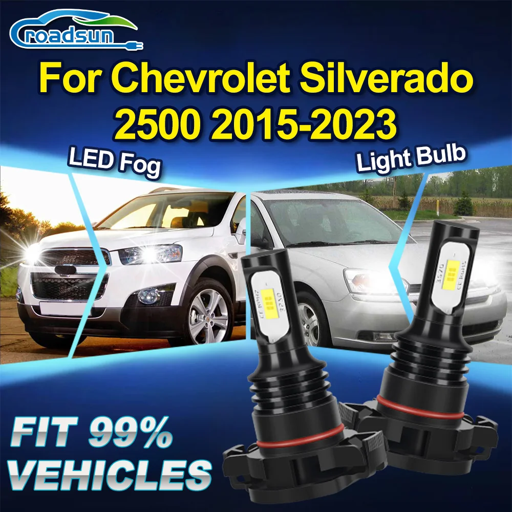 

ROADSUN For Chevrolet Silverado 2500 2015 2016 2017 2018 2019 2020 2021 2022 2023 Canbus LED Fog Light Bulbs Fog Lamp Ampoules