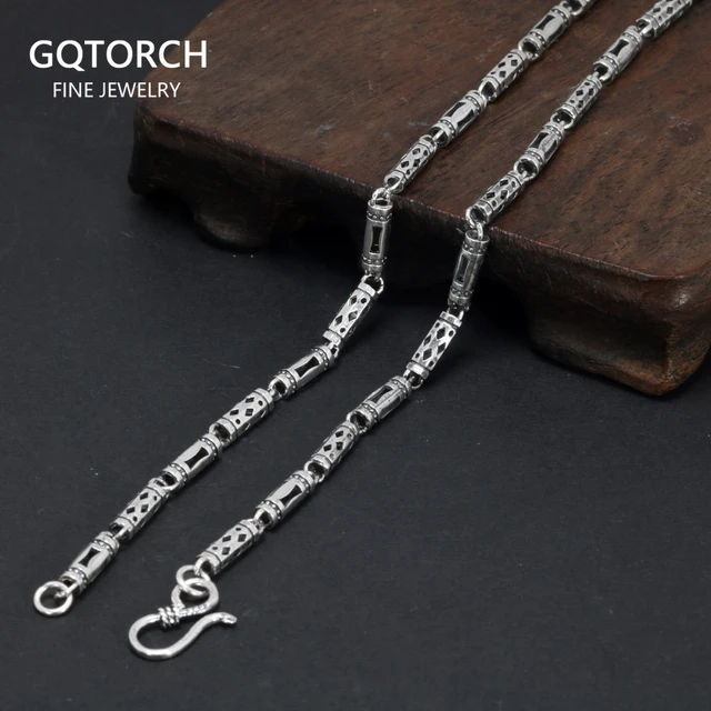 Small silver chain mens hot sale