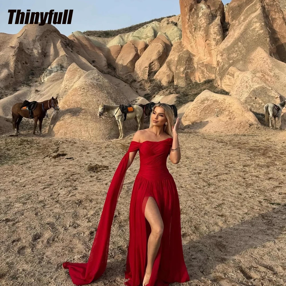 

Thinyfull A-line Chiffon Prom Dress Sleeveless Holiday Style Dress vestidos elegantes 2026 Gown Robe De Soirée Customized