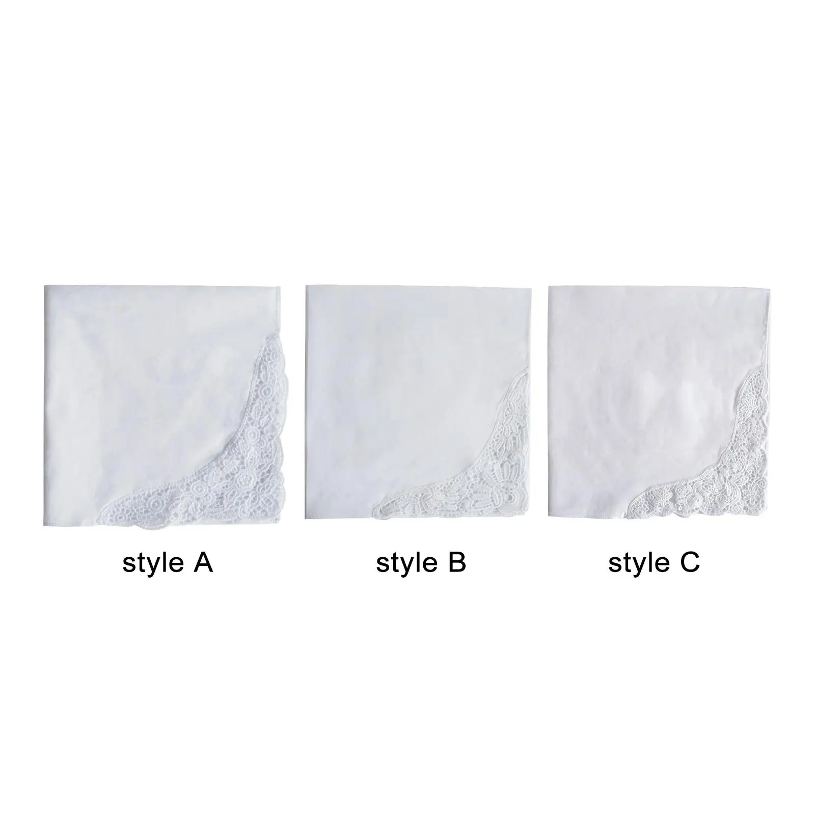 

12x White Handkerchief DIY 35cm Wedding Hankies for Casual Formal Birthday