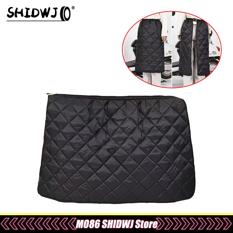 

Теплая ветрозащитная защита ног, утолщенная флисовая ветровка для электромобиля, юбка длиной до колена для езды на велосипеде, электрического велосипеда