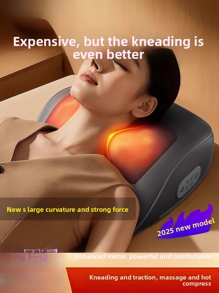 Multifunctional Automatic Cervical Massage Pillow, Kneading Massager for Neck, Shoulder, Waist & Back, Home Use, Gift Option