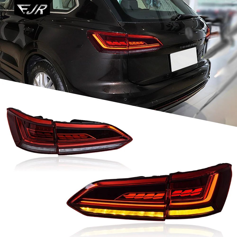 

For Volkswagen Touareg LED Taillight Assembly 2019-2023 Modified Dragon Scale Rear Tail light Flowing Dynamic Car Lamp Accessory