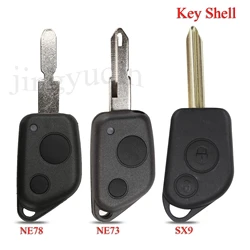 jingyuqin Remote Car Key Shell For Citroen Saxo Xsara Picasso C2 C3 For Peugeot 106 206 306 205 405 2Buttons Cover Fob Case