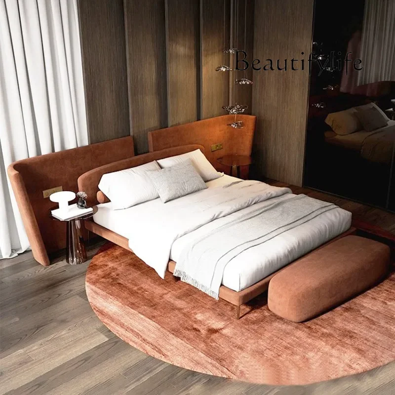 

туалетный столик Italian minimalist fabric custom bed large apartment simple creative high-end villa master bedroom double bed