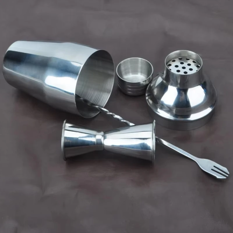 Cocktail Shaker Set Stainless Steel Bartender Kit Cocktail Mixer Wine Martini Boston Shaker Party Bar Tools 3pcs/set