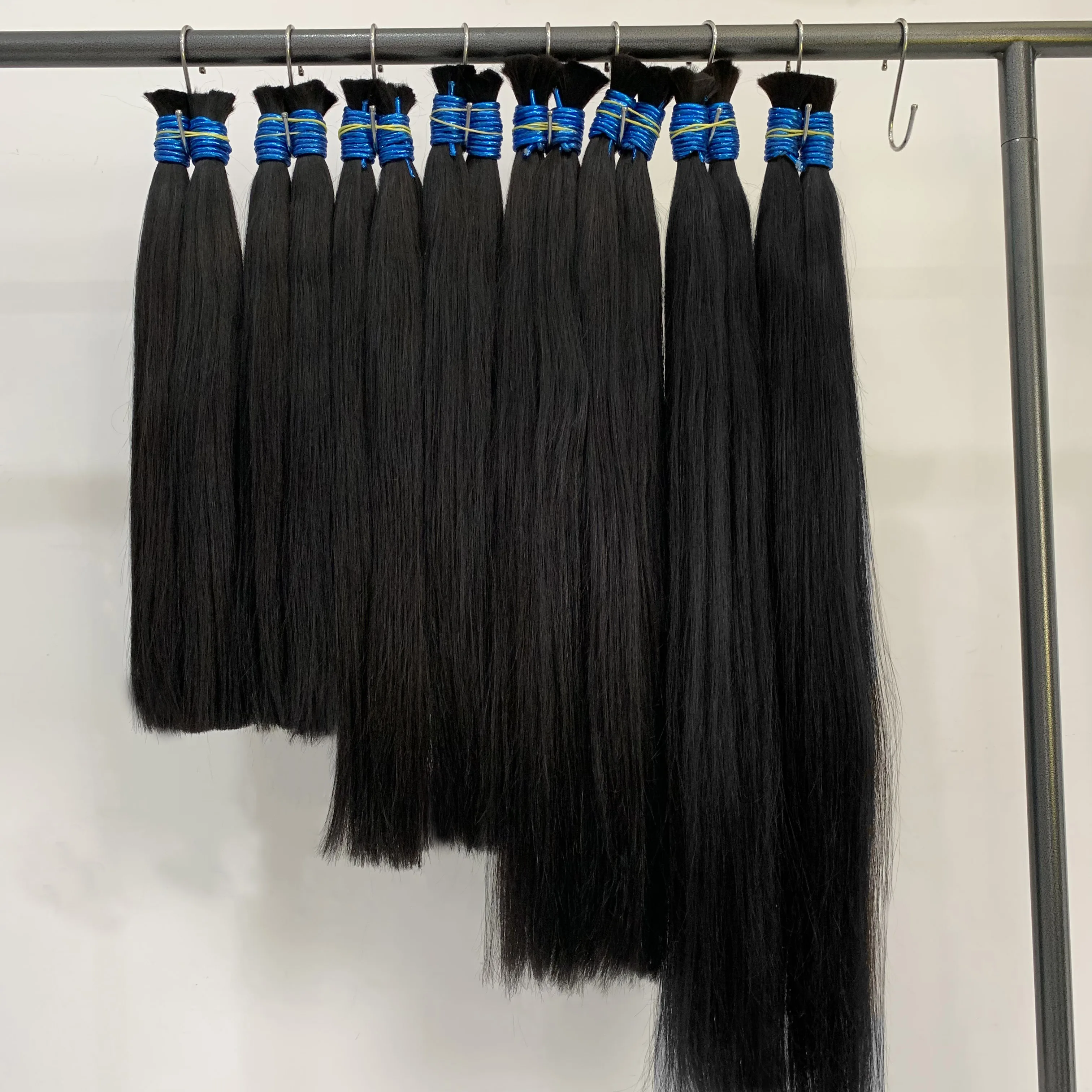 Пучки человеческих волос, прямые 18-30 дюймов, плетение волос, 100% наращивание человеческих волос, удобные натуральные черные косички из человеческих волос