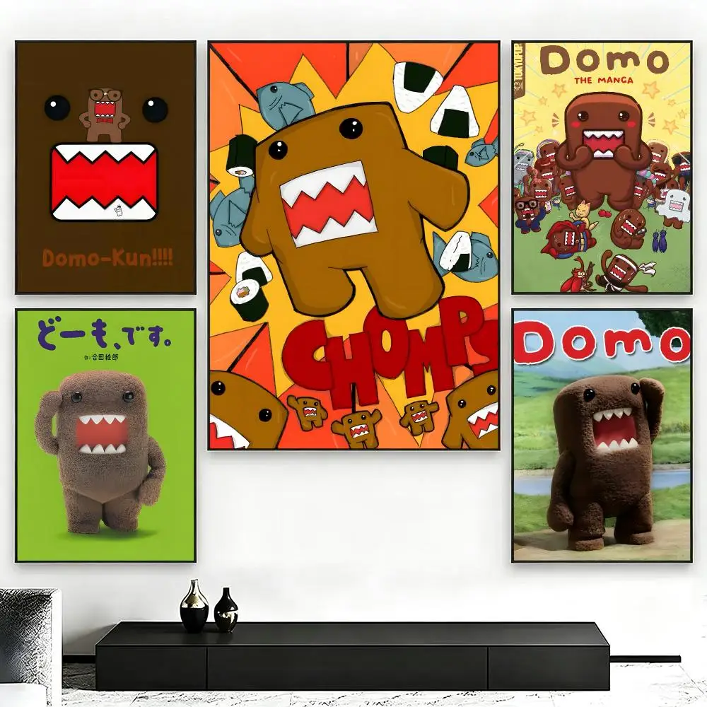 Domo Kun Poster Poster Nordic HD Self-Adhesive Wall Sticker Home Café Bedroom Living Room Art Decor Gift