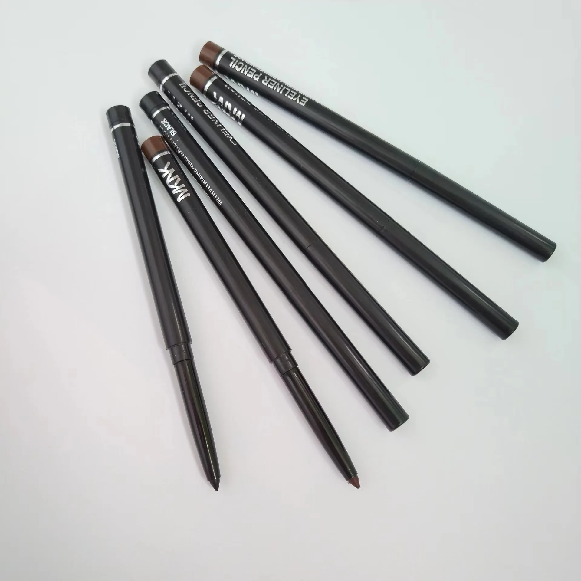 Matita eyeliner rotante automatica Matita gel eyeliner Matita per sopracciglia Sleeper Matita baco da seta Matita eyeliner crema Nero marrone