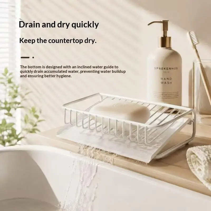Multifunctional Shower Soap Rack Drainer Kitchen Shelf Sink Rag Dishwashing Detergent Dishcloth Organiser Kitchen Storage Racks