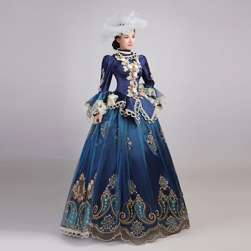 Abito da ballo medievale Marie Court abiti da sera rococò vittoriano Prom Party Gowns Masquerade Halloween theatre