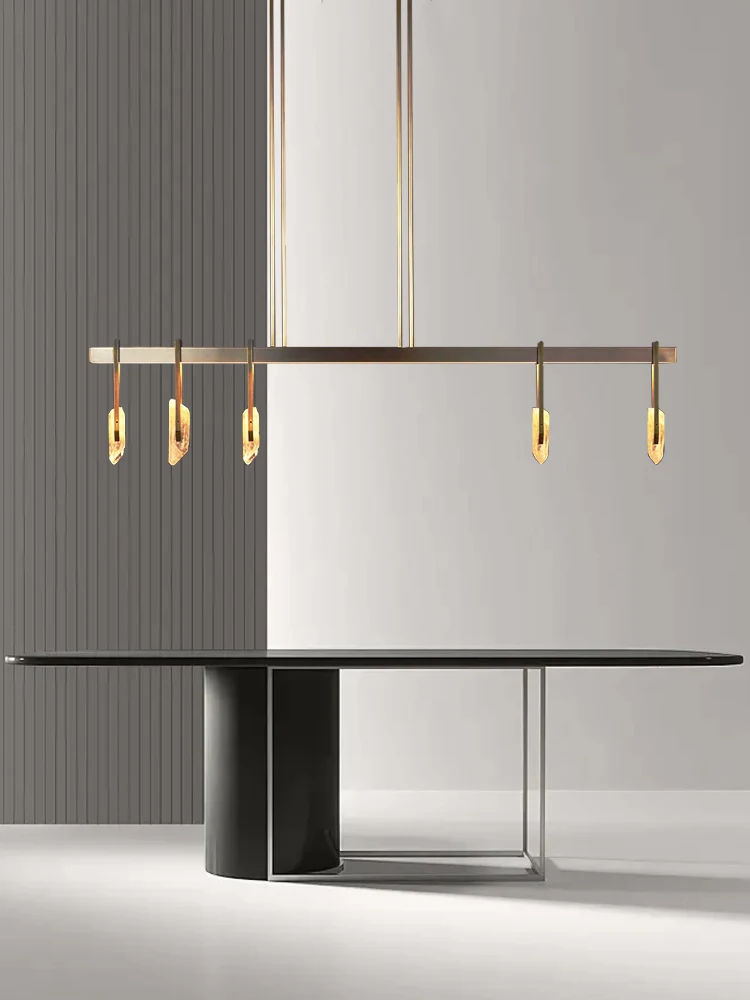 

Postmodern Luxury Crystal Long All Copper Ceiling chandelier Lighting,Suspension Luminaire Lampen Indoor fixture for Dining Room