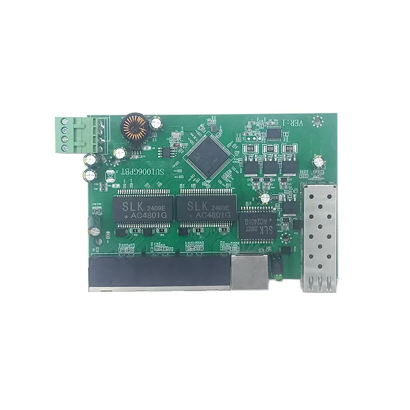 イーサネット業界スイッチ、5 10/100/1000m、48v (60w-300w) 、4ポートのeスイッチ、802。3bt/class8、1ポート1000mアップリンク/nvr、1ポートsfp