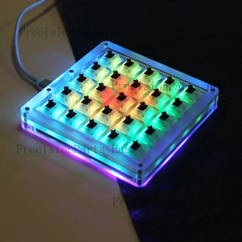 Pre-sale Hotswap Upgrade Function QMK 25Keys Marco Mechanical Keyboard RGB Keypad mini Game Macropad Black White Gatreron Cherry