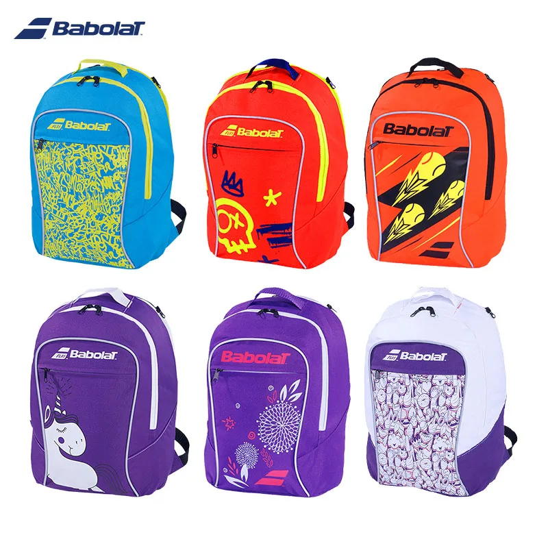 Junior Club Series Babolat Children Tennis Bag Kids Primary School Student Tennis Training Backpack Girls Boys Tennis Racket Bag