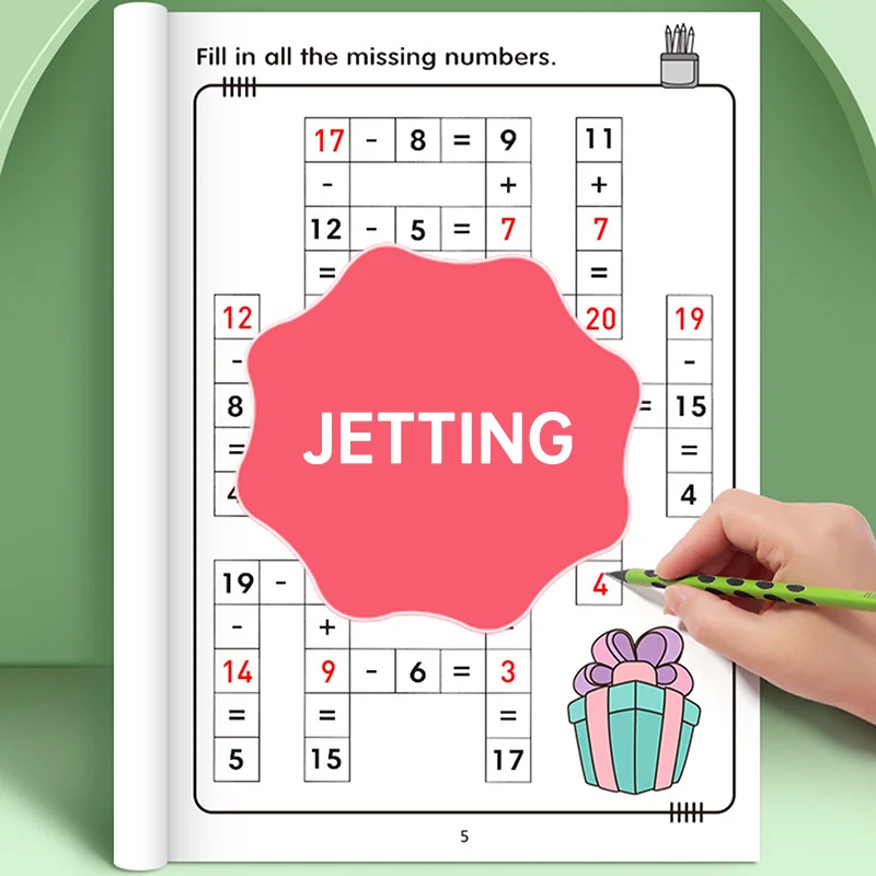 

Рабочая тетрадь по математике для детей в возрасте от 5 до 8 лет. Математика: делать кроссворды. Рабочая тетрадь для сложения и вычитания.