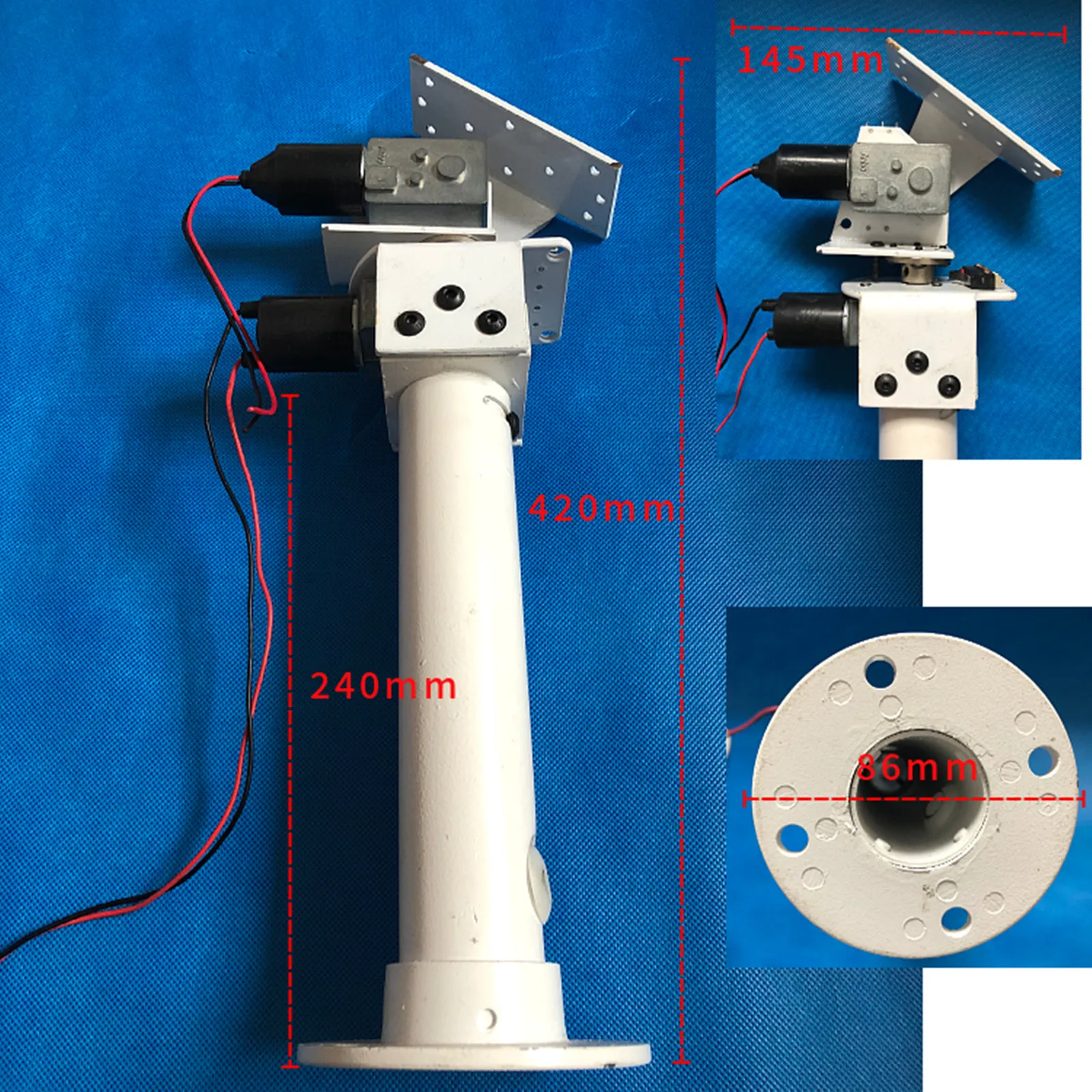 Solar Tracking Monitoring DC Dual-axis Gimbal Robot Large Load and High Torque All-metal X-axis Y-axis