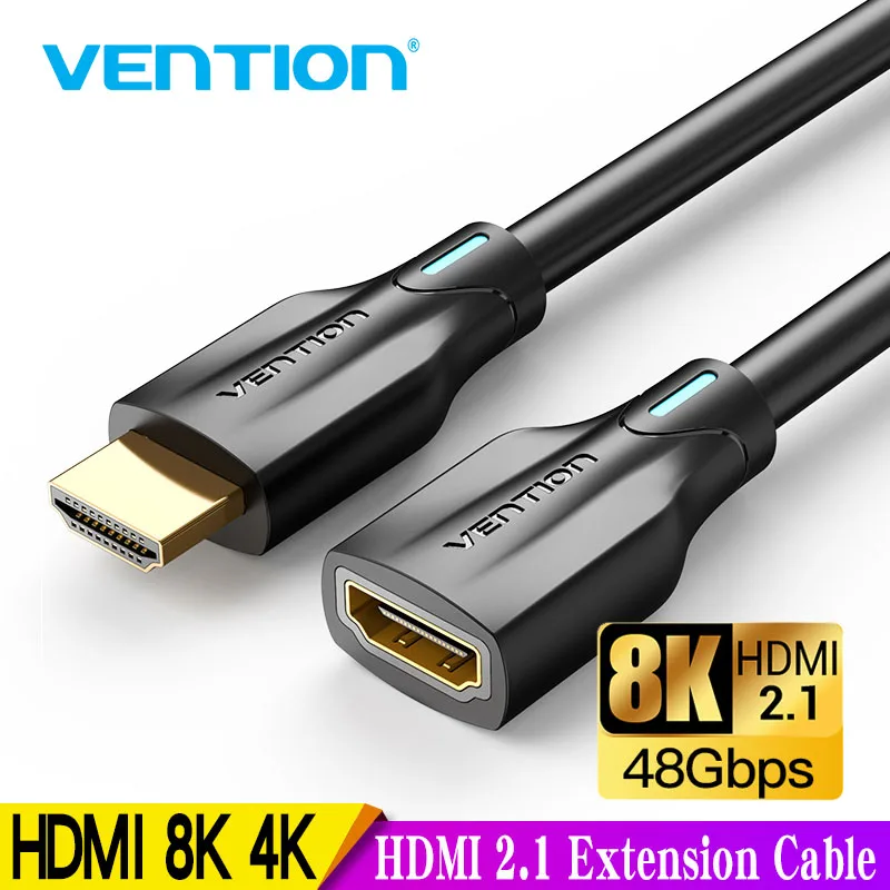 Przewód przedłużający HDMI 2.1 przedłużacz kabla 8K HDMI 2.1 przedłużacz 48 gb/s HDMI kabel męski na żeński dla PS4 przełącznik HDMI przedłużacz