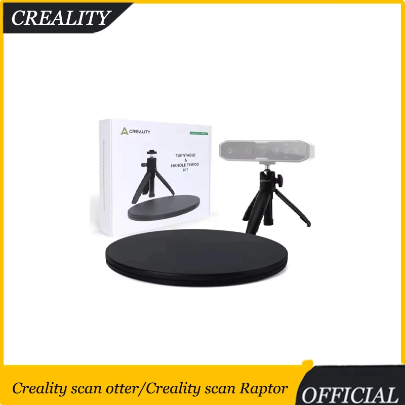 Creality CR-Scanner Otter/Raptor 3D Scanner Kit with Turntable And Handle - Easy Scanning for Featureless Small Medium Objects