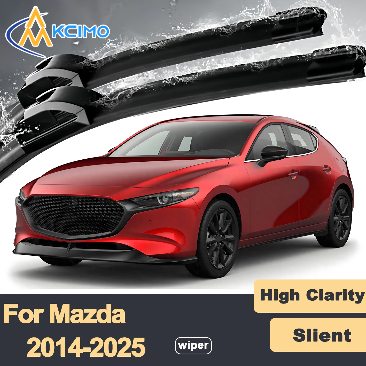 

Premium Rubber Durable Silent Windshield Wiper Blades 2pcs for Mazda CX-3 DK 2014-2025 Front Wiper Blades Set