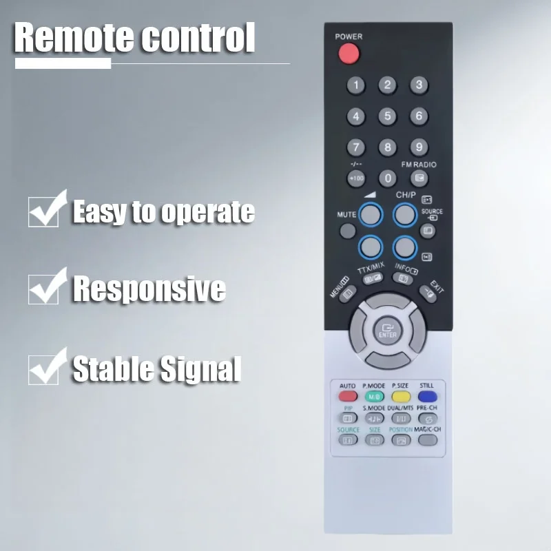 

Compatible with Samsung remote controls BN59-00434A, 00399A, 00466, 00412, 00429, 437, 457A