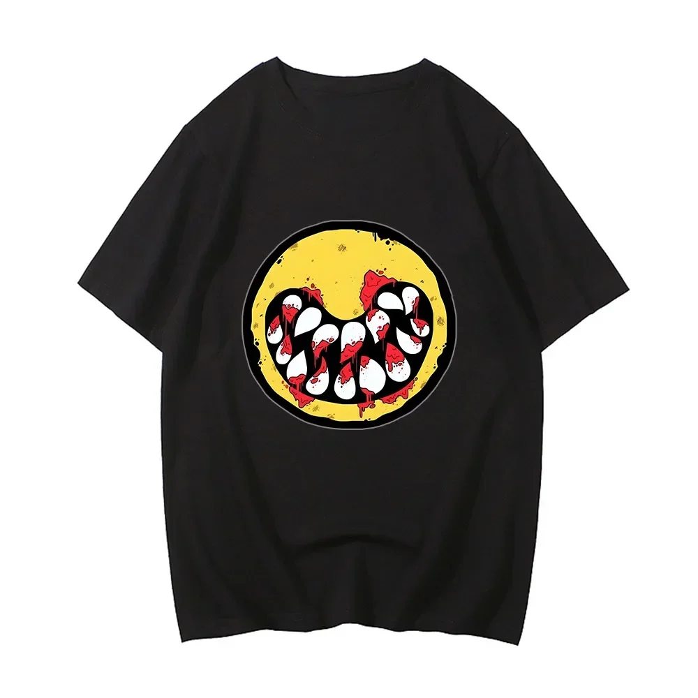 Trap  City Morgue Zillakami T-shirts MEN Gothic Cartoon Image Rapping T Shirts 100% Cotton Tshirts Screaming Casual Fashion