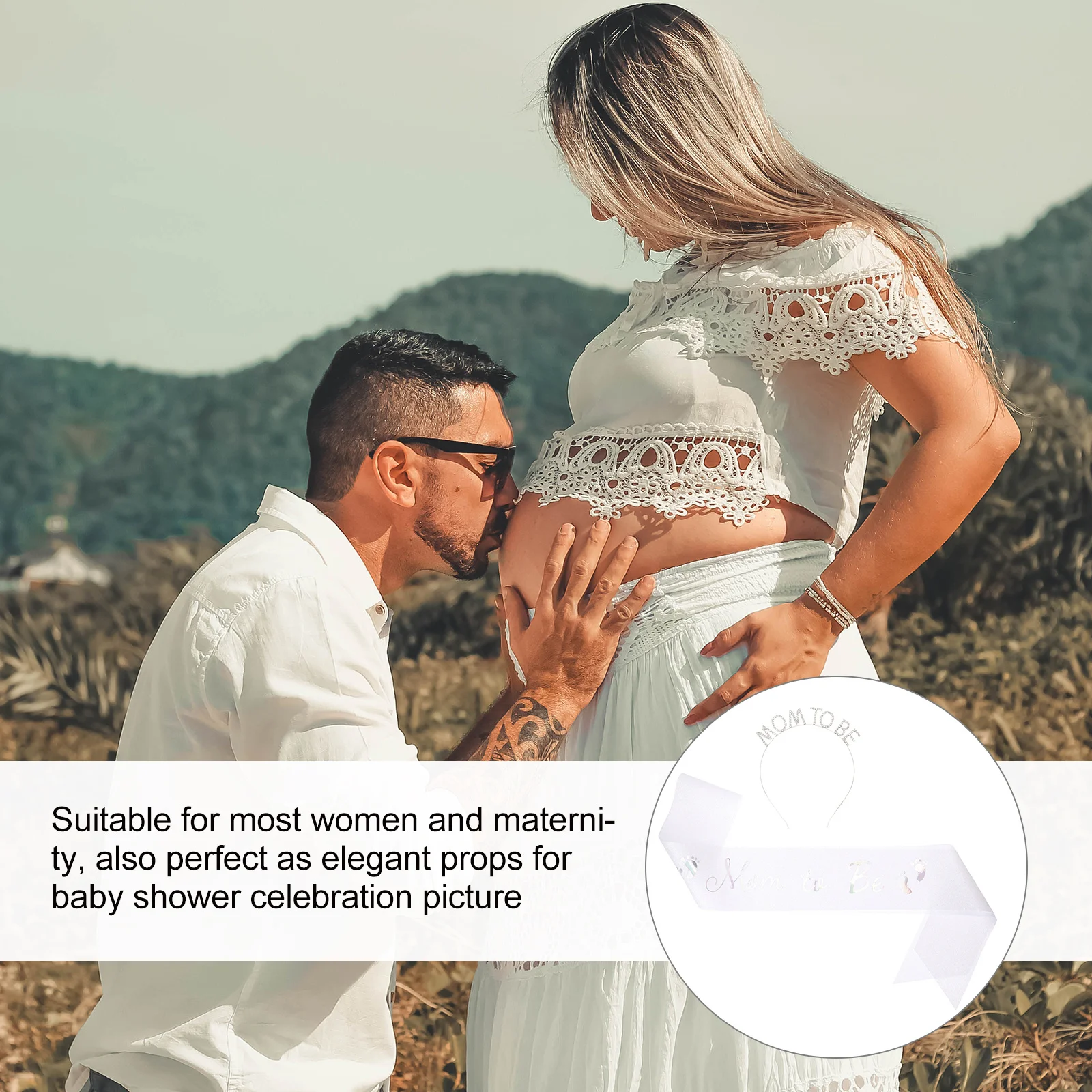 

1 комплект, хрустальная пояс для мамы, пояс для детского душа, регулируемая повязка на голову, тиара для беременных, корона, повязка на голову с кристаллами для празднования беременности